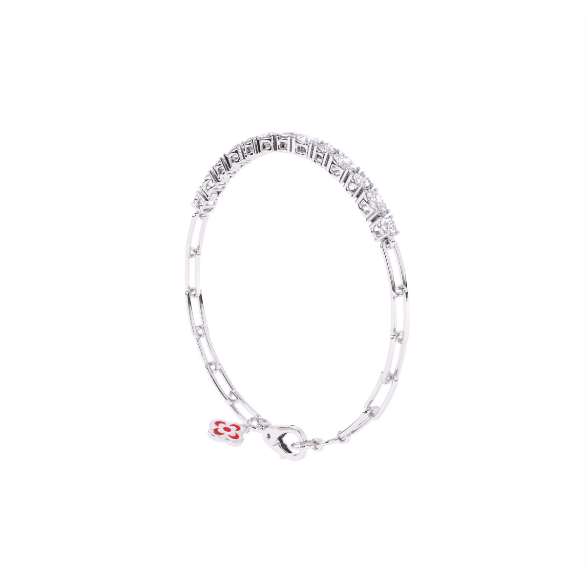 Oval & Round Lab Grown Diamond Loose Bracelet